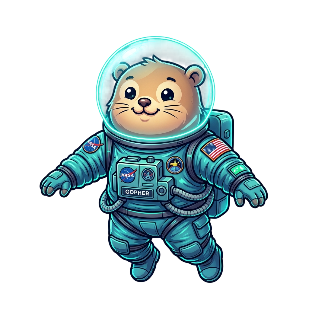 SprinGo Gopher Astronaut